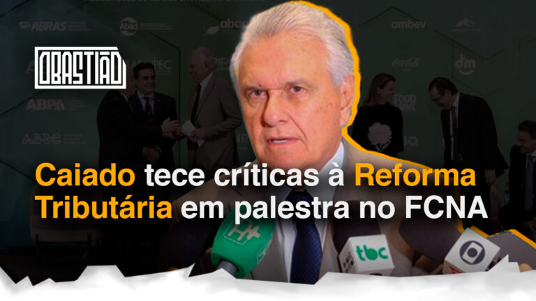O governador Ronaldo Caiado voltou a criticar a Reforma Tributária durante palestra no Fórum da Cadeia Nacional de Abastecimento (FCNA)