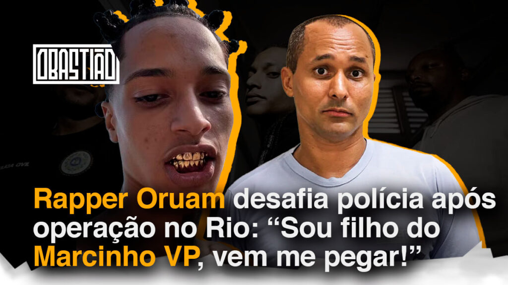 Rapper Oruam grava vídeos de abordagem da Polícia Civil do Rio de Janeiro e foge após operação em sua casa.
