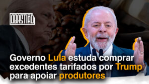Governo Lula estuda comprar excedentes tarifados por Trump - caminhões com sacas de café para estoque público